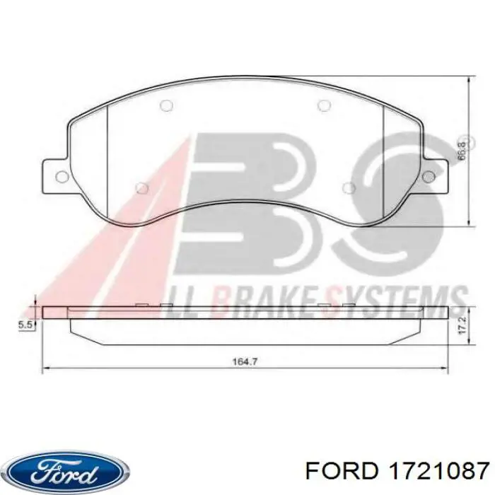 Pastillas freno delanteras Ford 1721087 precio, desde 34,73 EUR