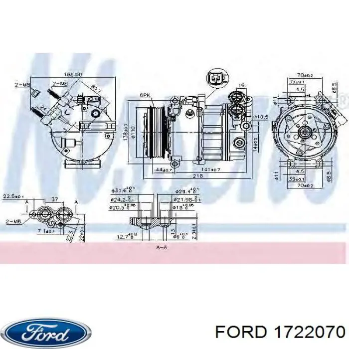 Comprar 1722070 Ford Compresor de aire acondicionado coche