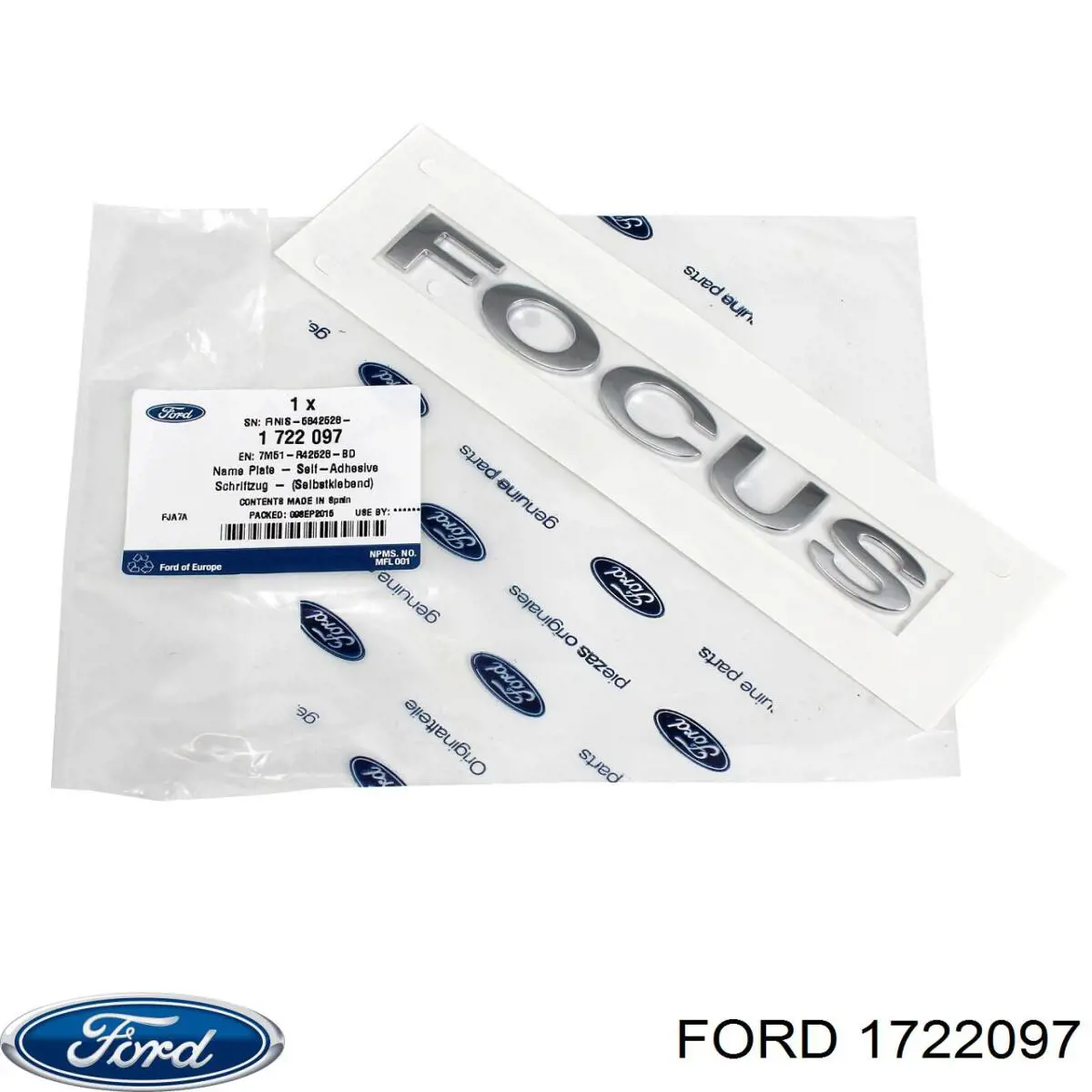 1722097 Ford Logotipo de tapa de maletero