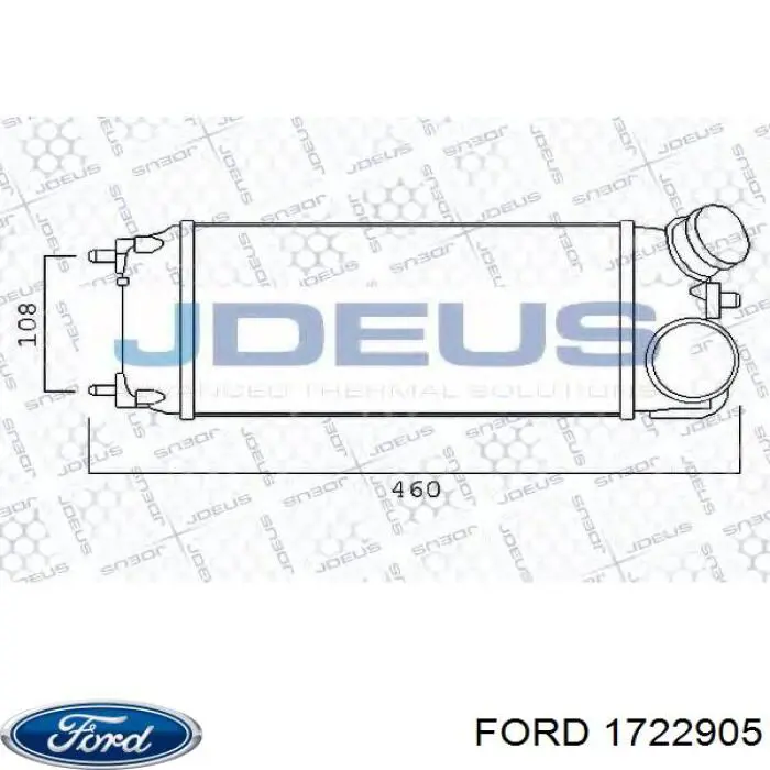 1722905 Ford radiador de aire de admisión