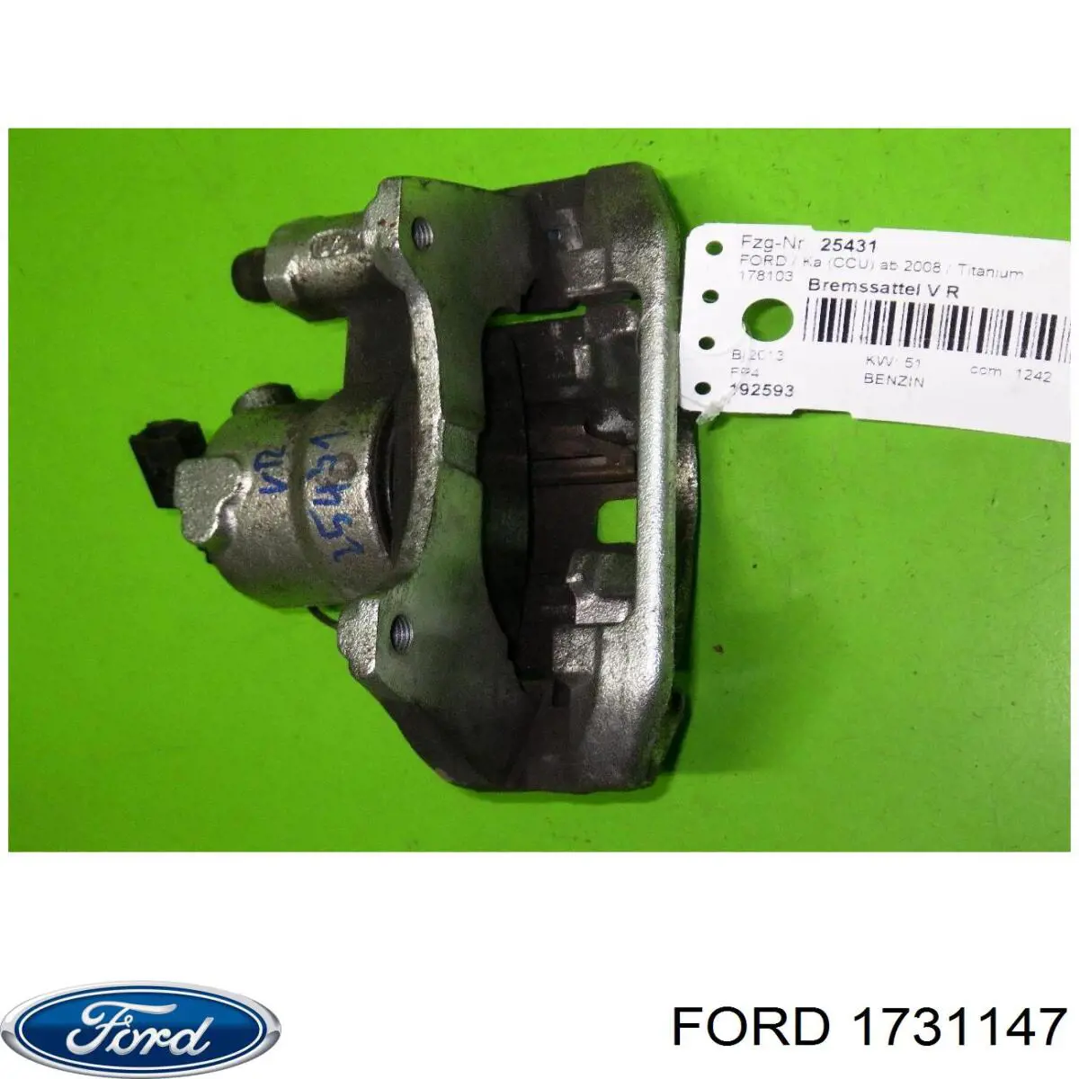 1554750 Ford pinza de freno delantera derecha