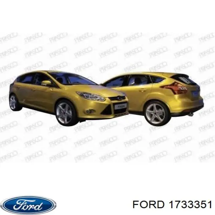 1733351 Ford soporte de radiador completo