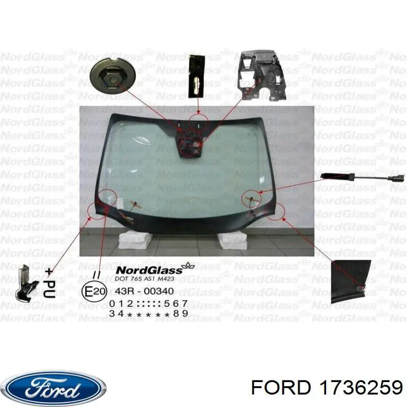 1736259 Ford parabrisas