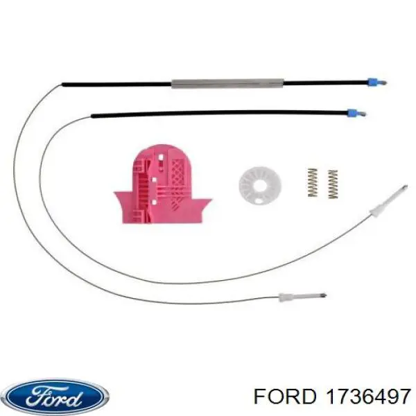 1736497 Ford mecanismo de elevalunas, puerta trasera izquierda