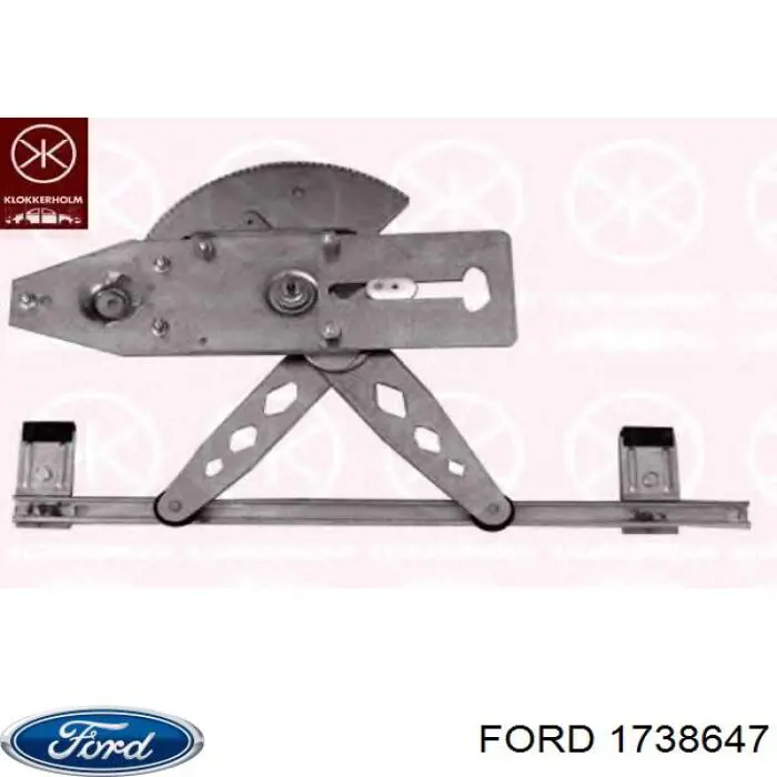 1738647 Ford mecanismo de elevalunas, puerta trasera izquierda