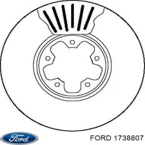 1738807 Ford disco de freno delantero