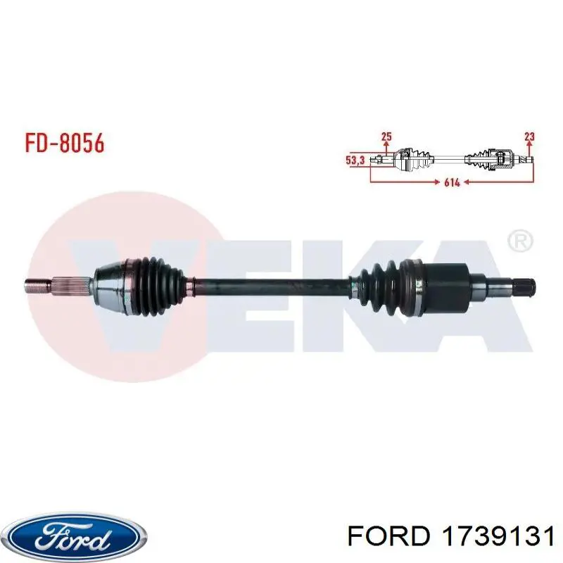 1739131 Ford tubería de radiador, retorno