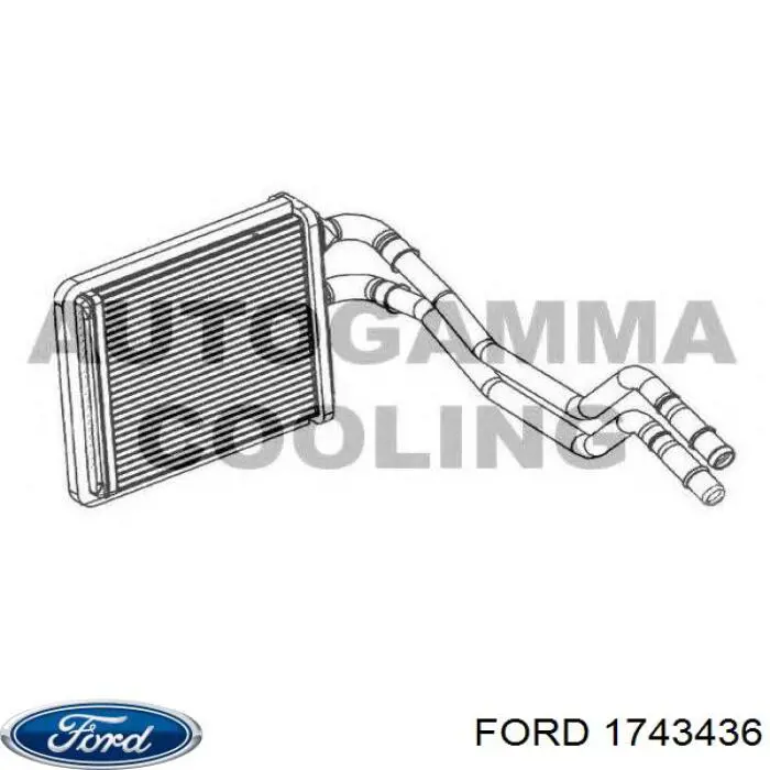 1743436 Ford radiador de calefacción