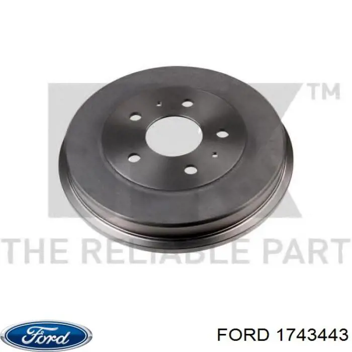 1743443 Ford Tambor de freno trasero