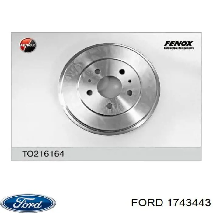 Tambor de freno trasero Ford 1743443 precio, desde 54,69 EUR