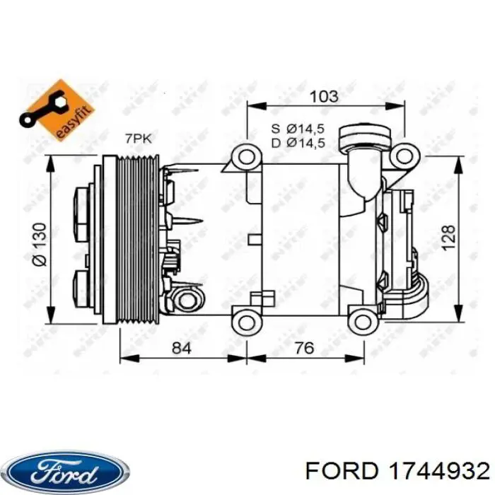 1744932 Ford compresor de aire acondicionado