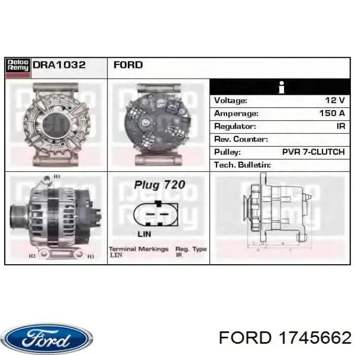 1745662 Ford alternador