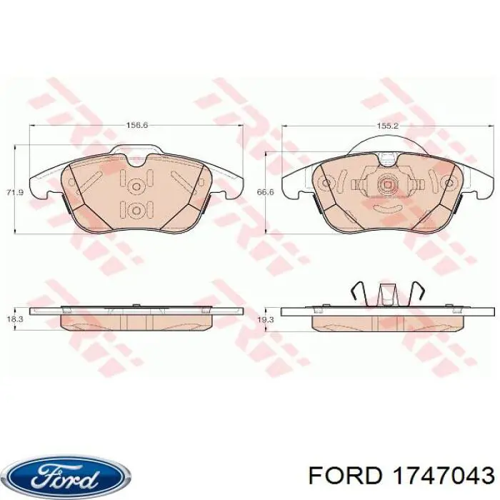 Comprar 1747043 Ford Pastillas delanteras de freno