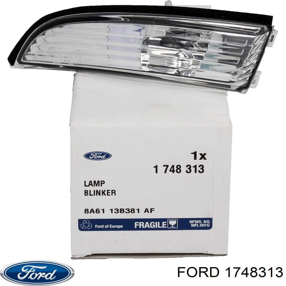 1748313 Ford luz intermitente de retrovisor exterior izquierdo