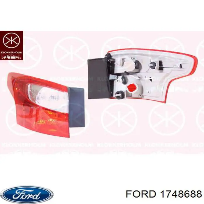 1748688 Ford piloto posterior exterior izquierdo