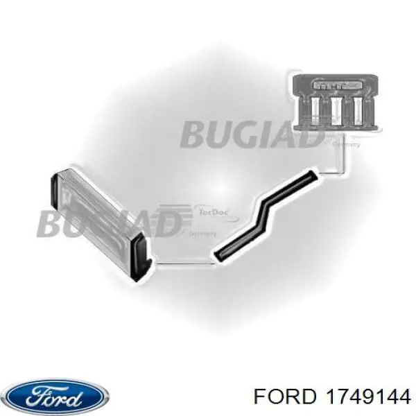 1749144 Ford tubo flexible de aire de sobrealimentación izquierdo