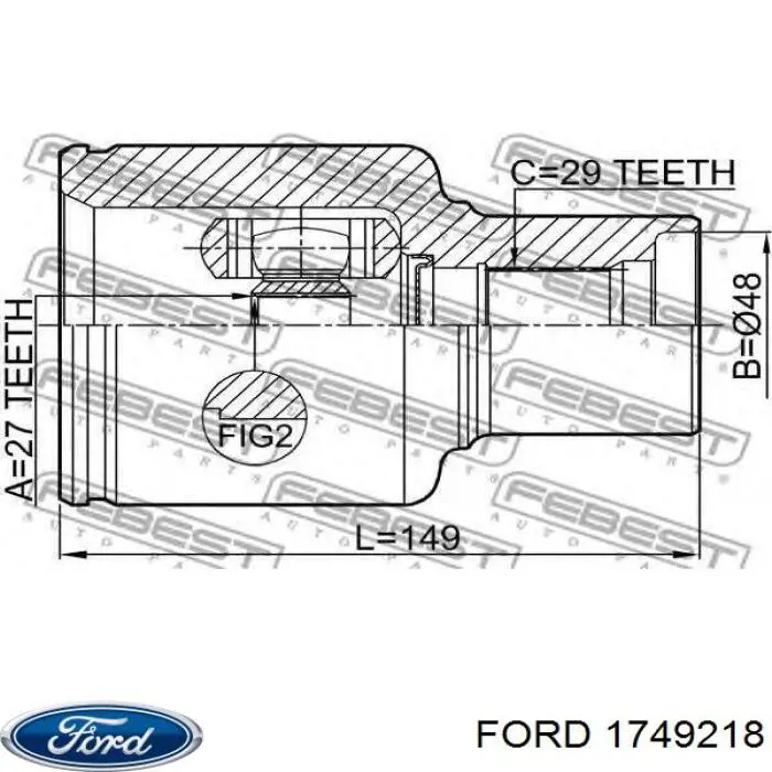Semieje delantero derecho Ford 2124797 precio, desde 104,11 EUR