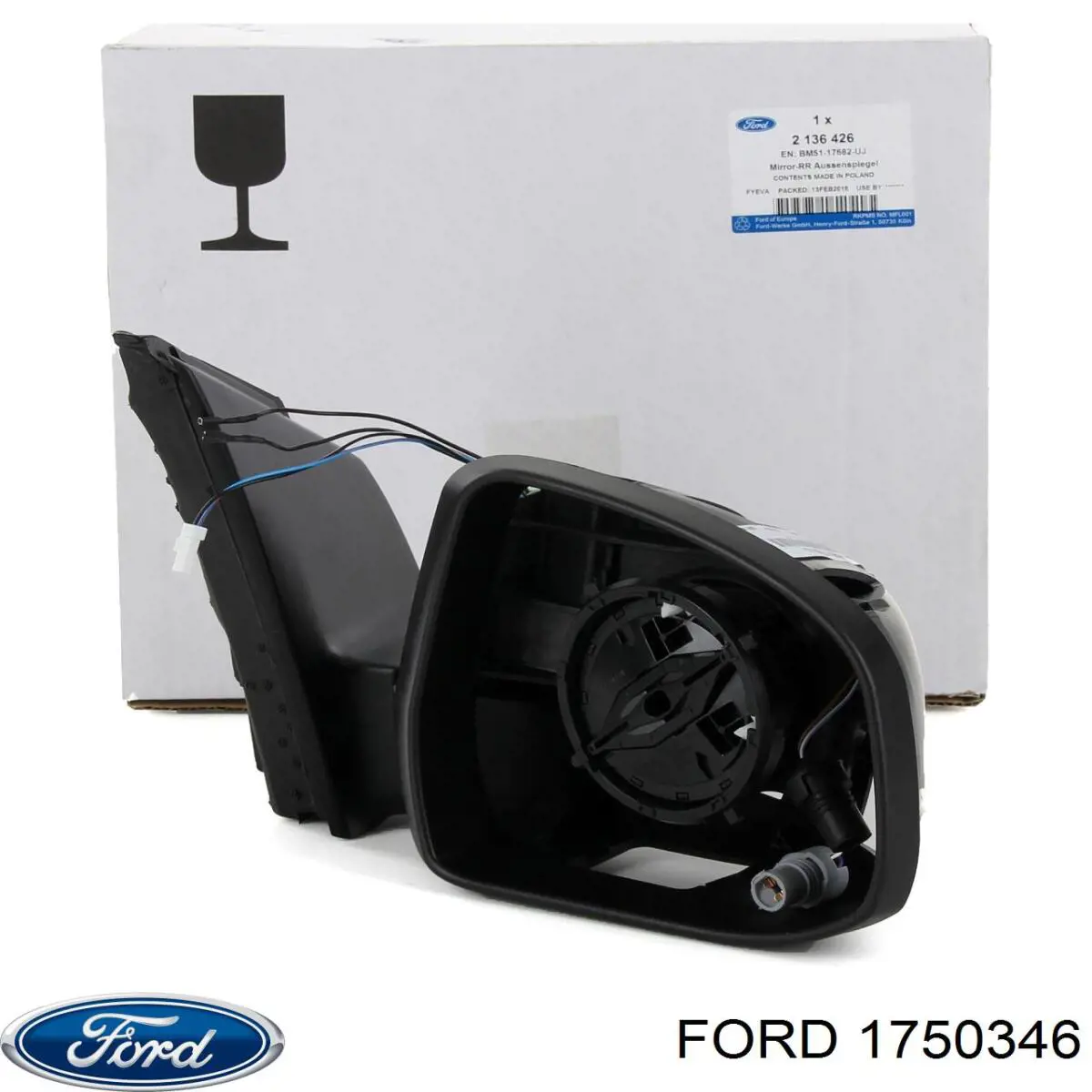 1750346 Ford espejo retrovisor derecho