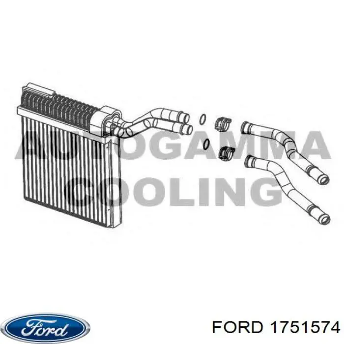 1751574 Ford radiador de calefacción