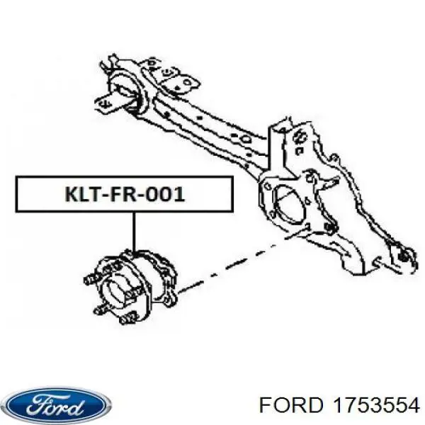 1753554 Ford cubo de rueda trasero