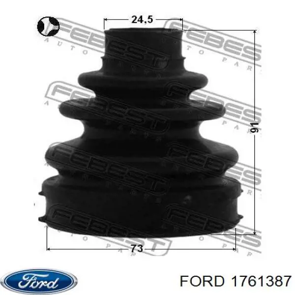 Fuelle, palier delantero exterior Ford 1761387 precio, desde 14,66 EUR