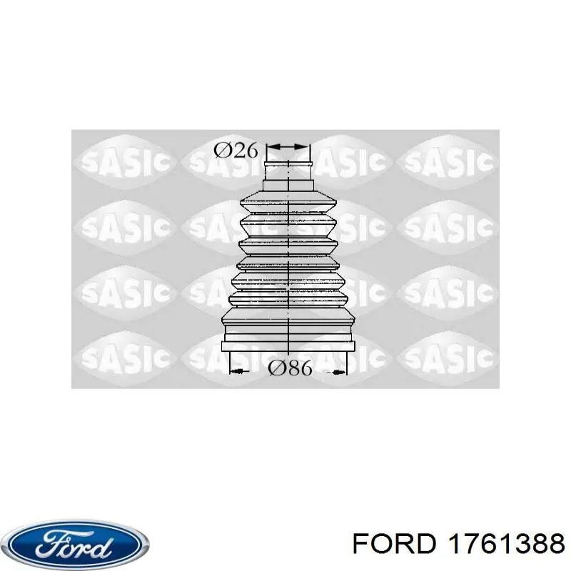 Fuelle, palier delantero exterior Ford 1761388 precio, desde 13,55 EUR