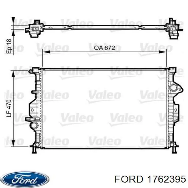 1762395 Ford radiador