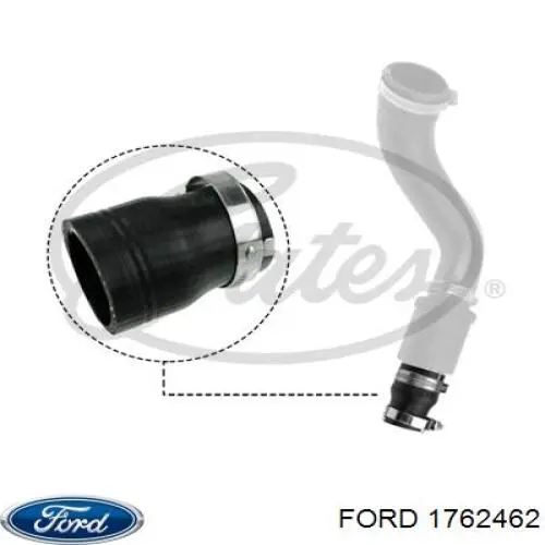 1749234 Ford tubo flexible de aire de sobrealimentación derecho