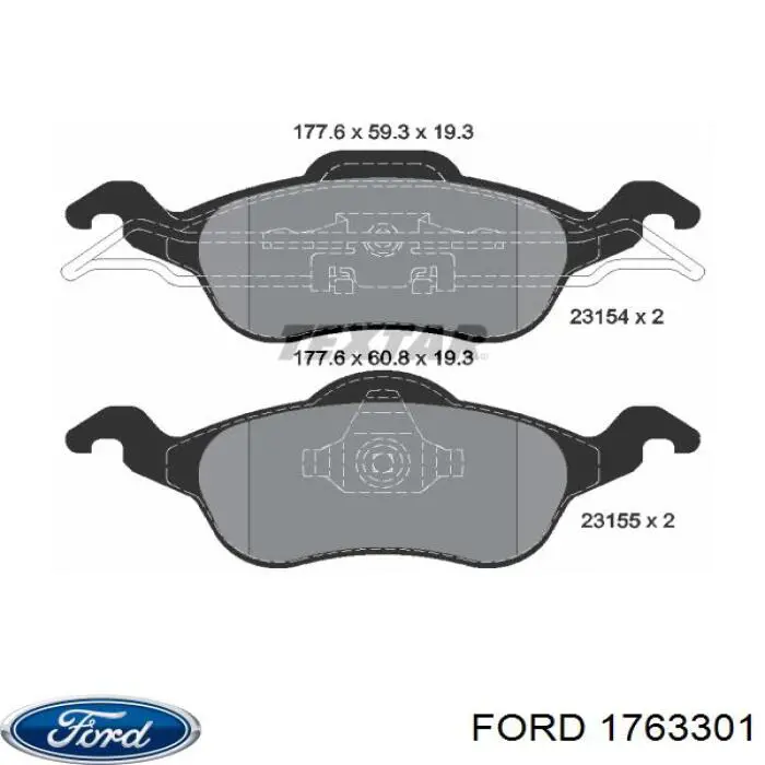 Pastillas de freno delanteras Ford Focus 1 DFW