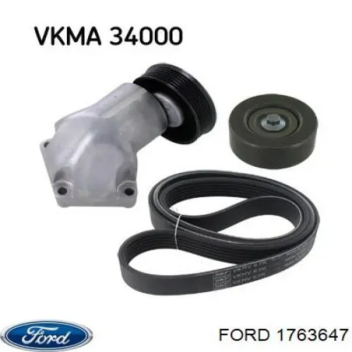 Comprar 1763647 Ford Polea inversión/guía, correa poli V
