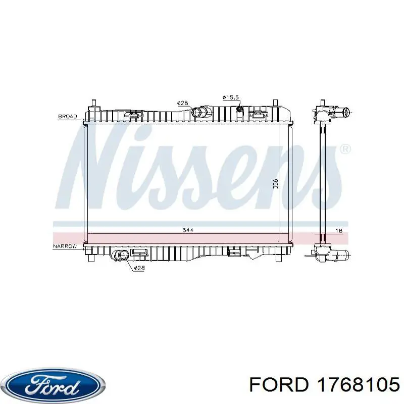 Água radiador Ford 1768105 precio, desde 88,14 EUR