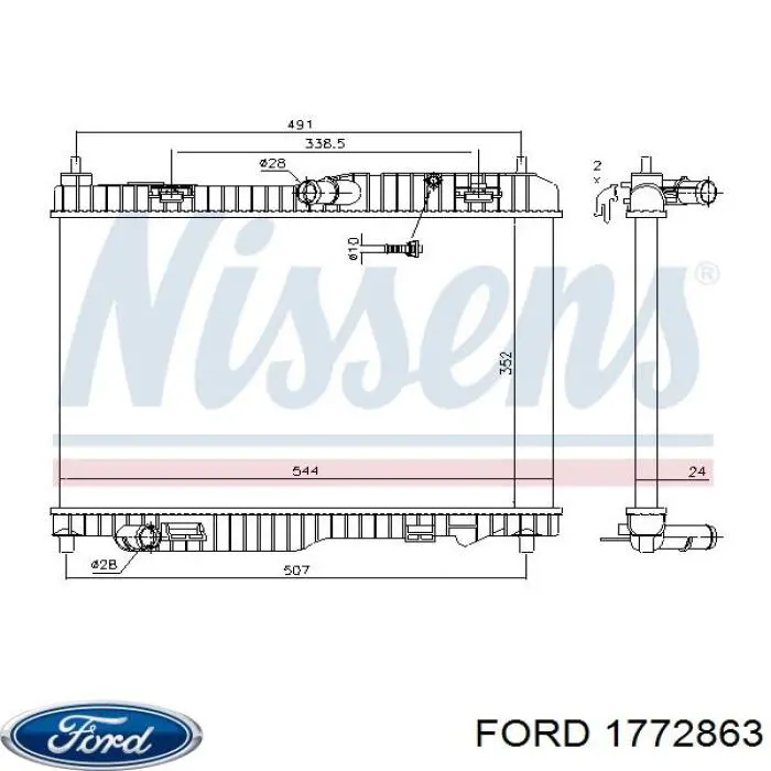 Comprar 1772863 Ford Radiador de auto