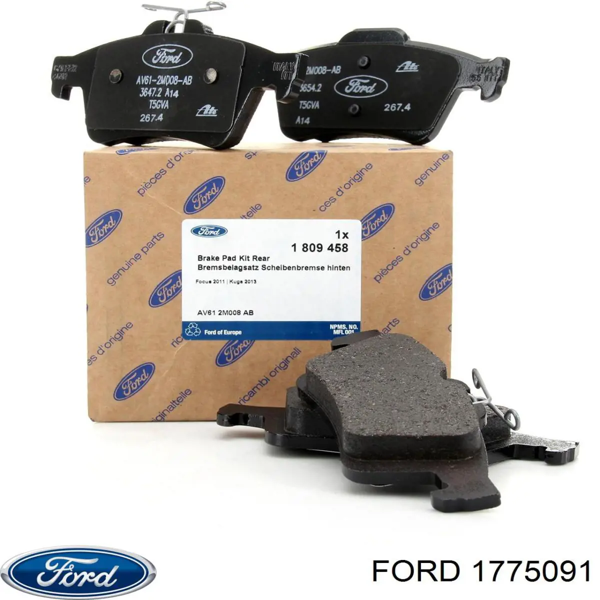 Pastillas de freno delanteras Ford Focus 3 CB8