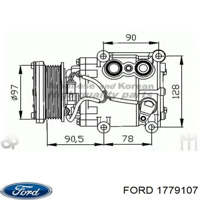 1779107 Ford compresor de aire acondicionado