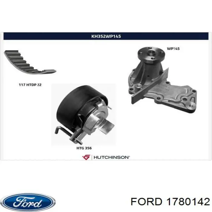 Kit Distribución + Bomba De Agua DAYCO KTBWP7640K - Compatible Con Ford Fiesta, Focus, Mondeo, Volvo V50 Y Más