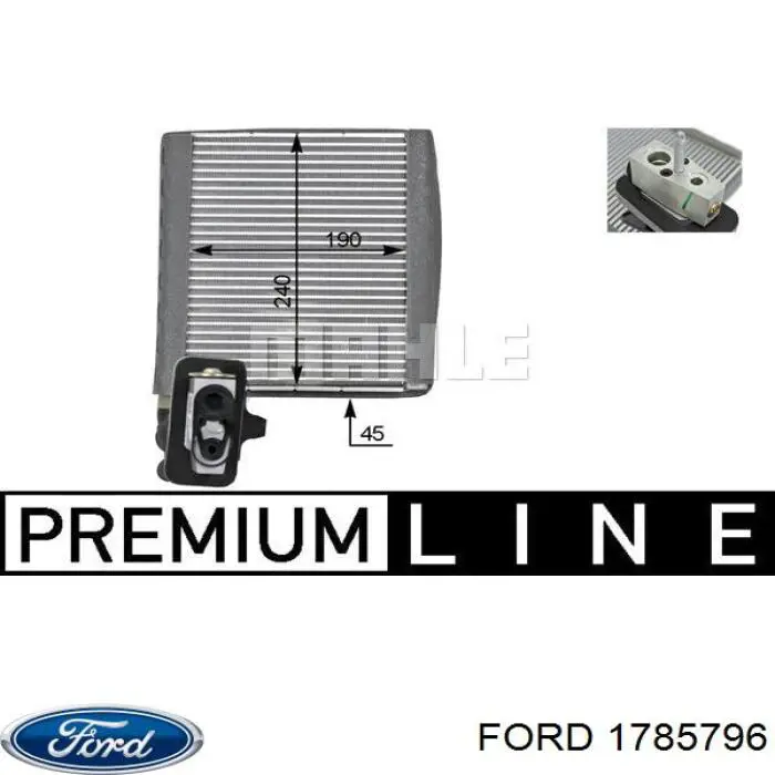 1785796 Ford evaporador, aire acondicionado