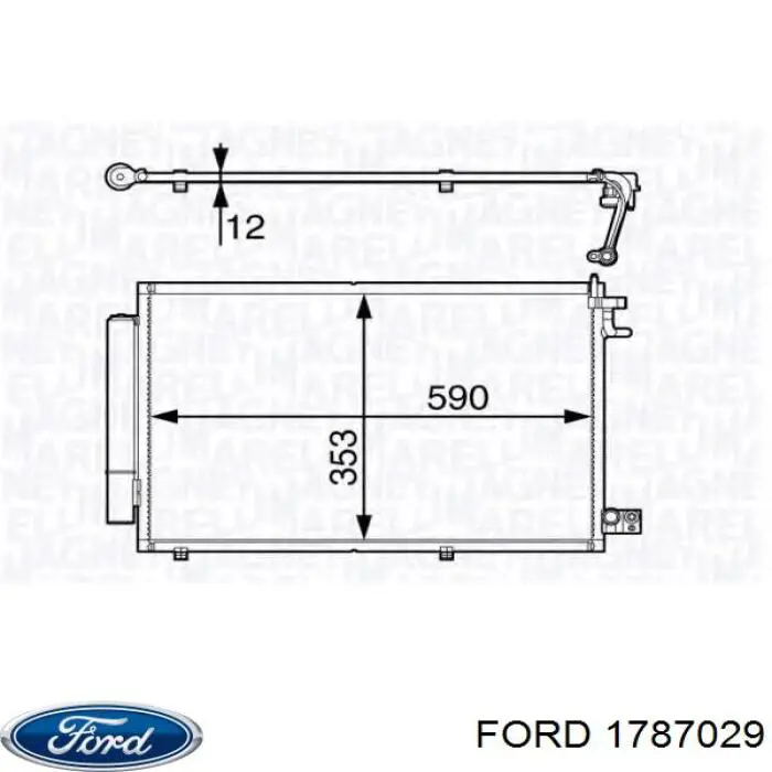 1787029 Ford condensador aire acondicionado
