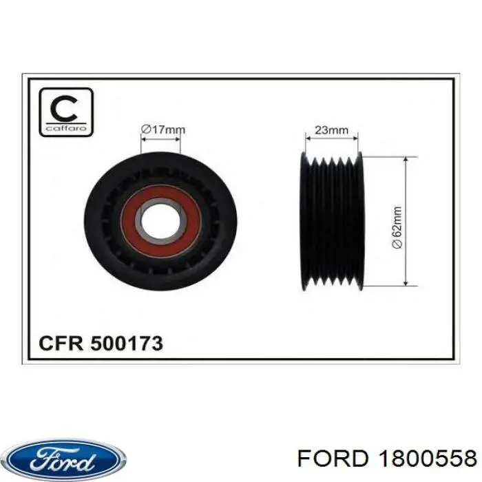 1800558 Ford tensor de correa, correa poli v