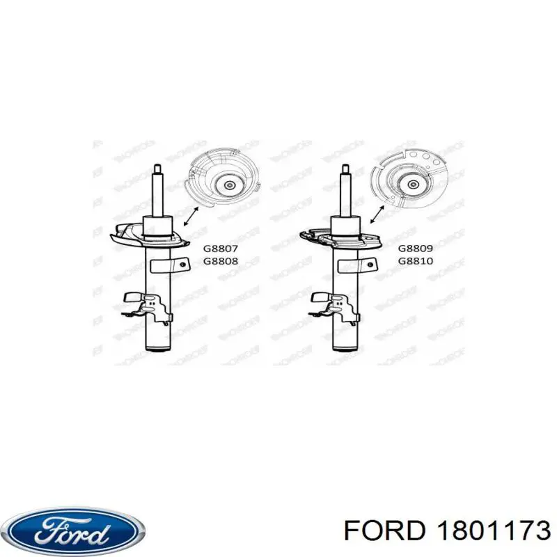 CV6118K001FBA Ford Amortiguador frontal izquierdo
