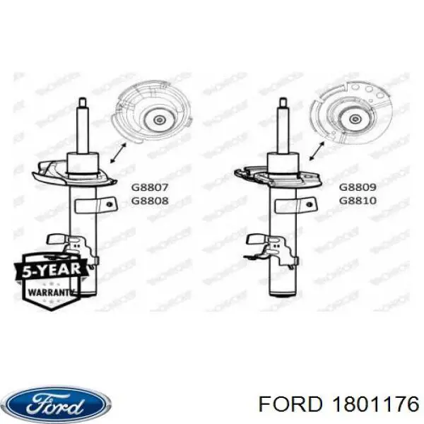 Amortiguador delantero derecho Ford 1801176 precio, desde 67,44 EUR