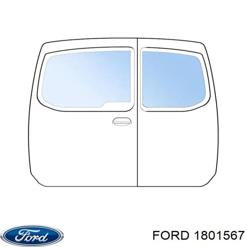 4056280 Ford cristal de el maletero, 3/5 puertas traseras (trastes)