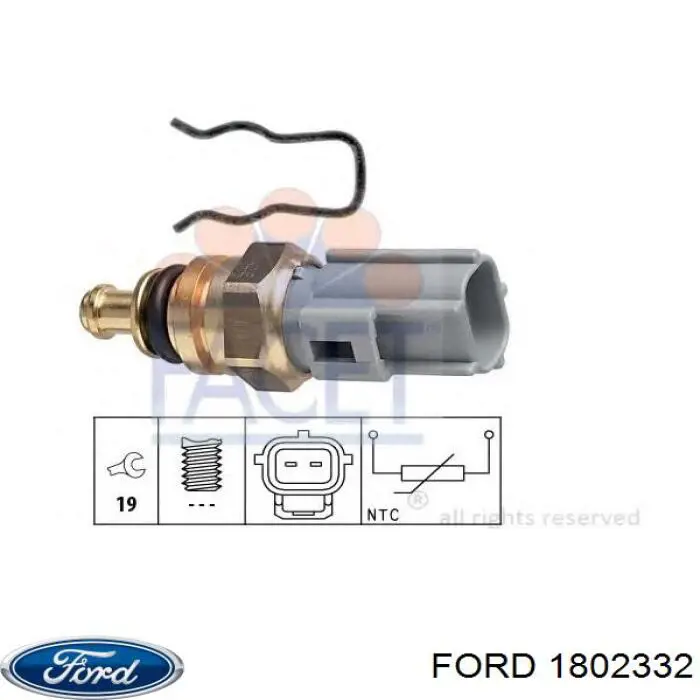 1802332 Ford sensor de temperatura del refrigerante