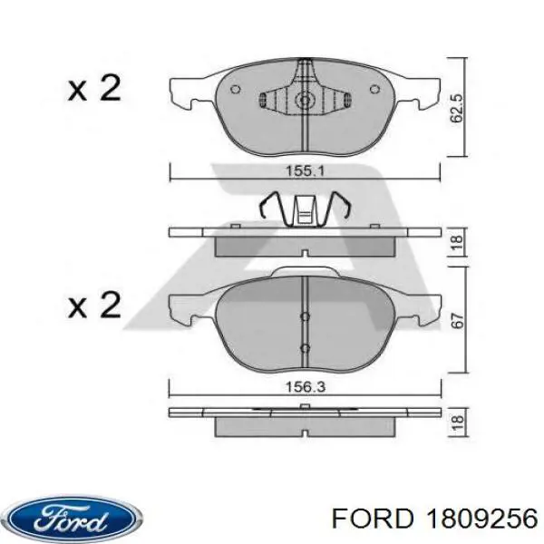 1809256 Ford Pastillas delanteras