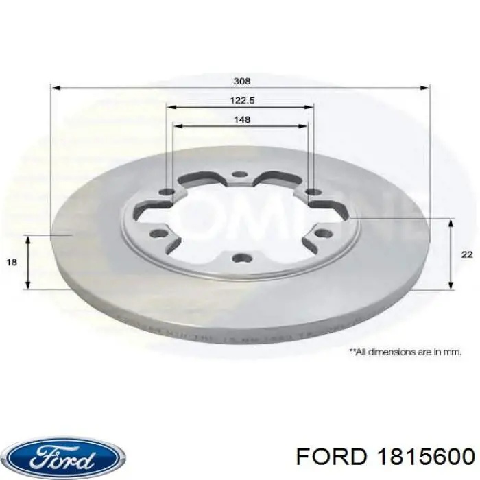 2527114 Ford Freno de disco trasero