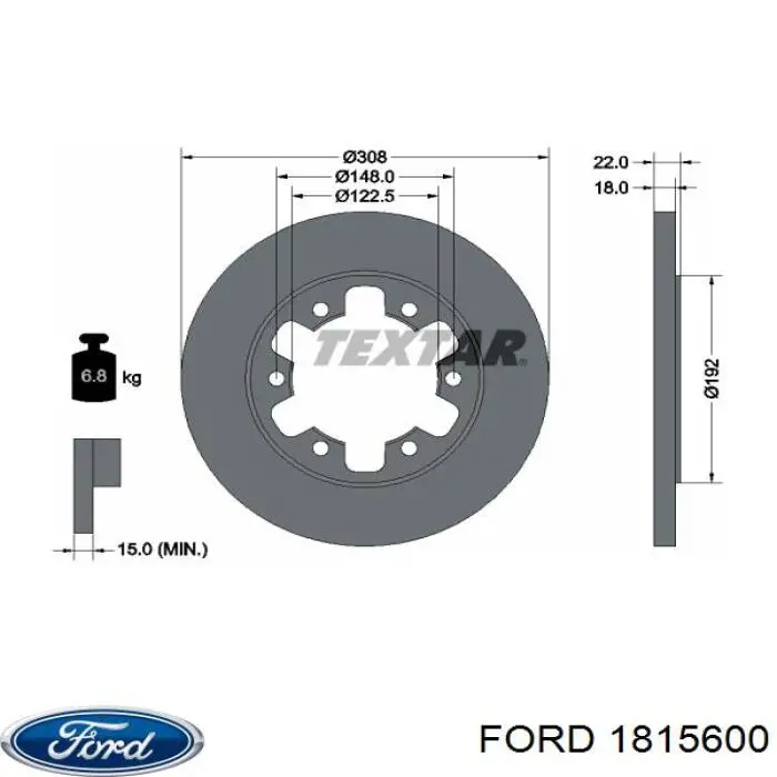 Comprar 2527114 Ford Disco de freno trasero