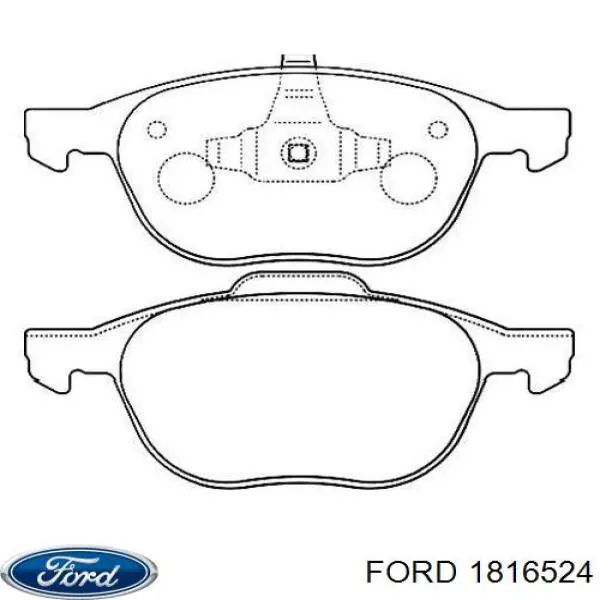 Pastillas de freno delanteras Ford 1816524