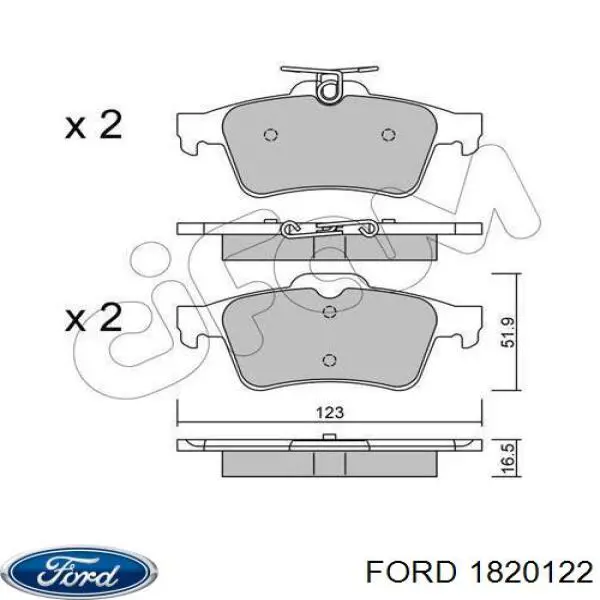 Comprar 1820122 Ford Pastillas traseras de freno