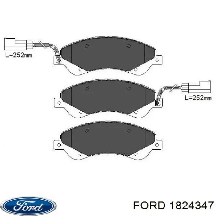 Pastillas de freno 1824347 Ford
