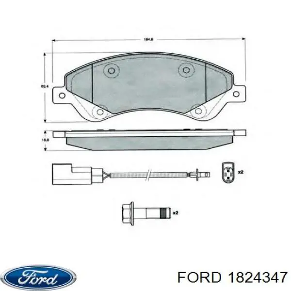 Comprar 1824347 Ford Pastillas delanteras de freno