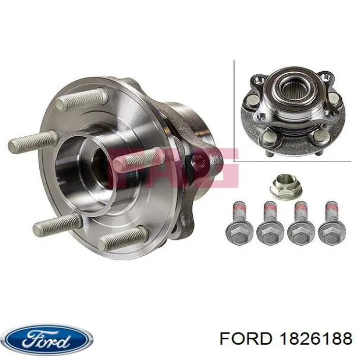 1826188 Ford cubo de rueda delantero